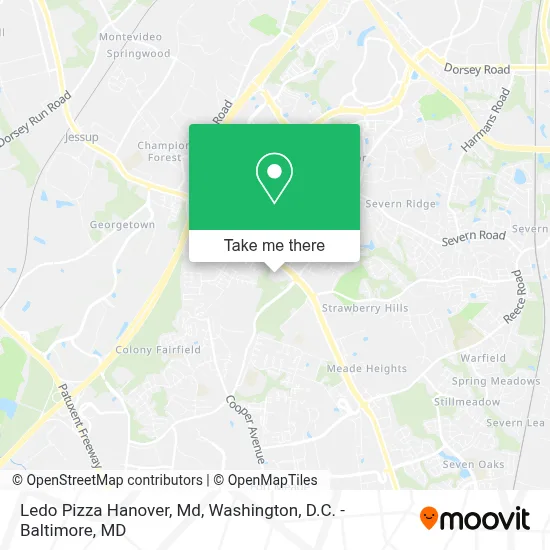 Ledo Pizza Hanover, Md map