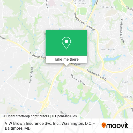 V W Brown Insurance Svc, Inc. map