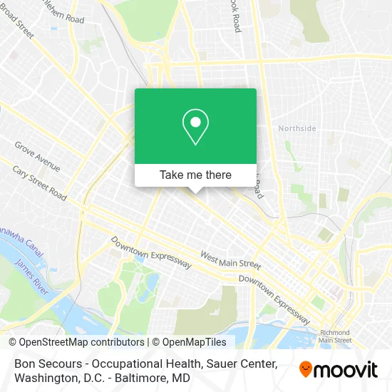 Bon Secours - Occupational Health, Sauer Center map