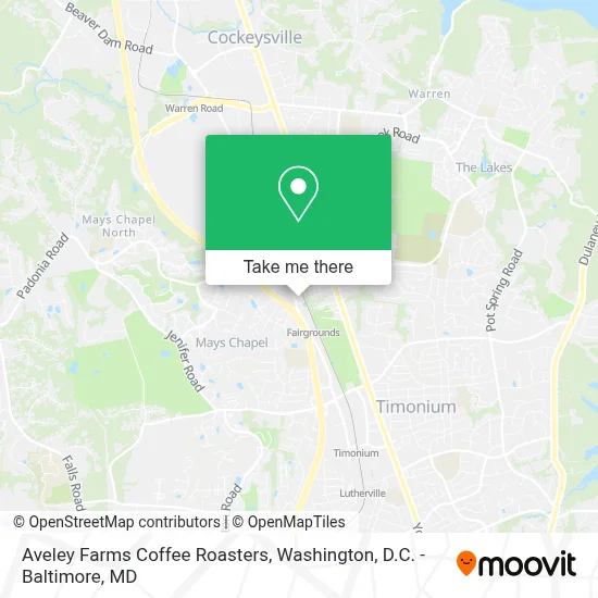 Aveley Farms Coffee Roasters map