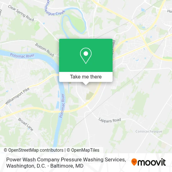 Power Wash Company Pressure Washing Services map