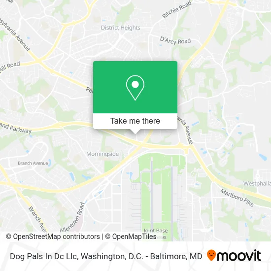 Dog Pals In Dc Llc map