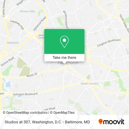 Studios at 307 map