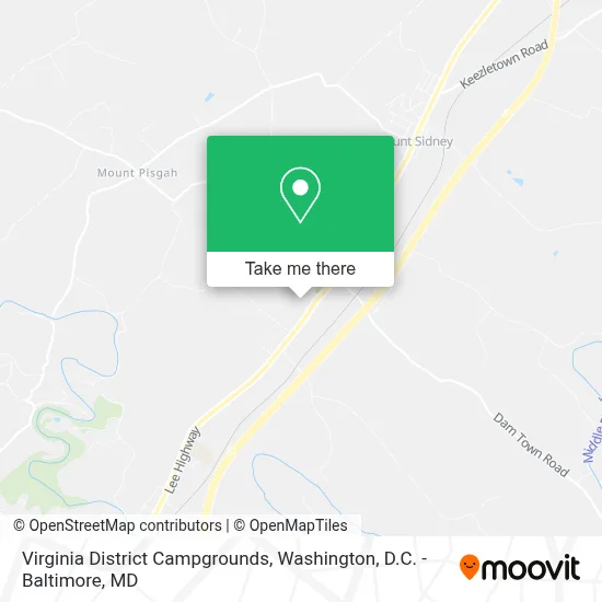 Virginia District Campgrounds map