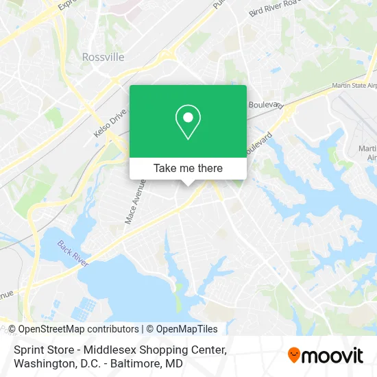 Sprint Store - Middlesex Shopping Center map