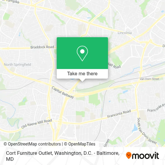 Cort Furniture Outlet map