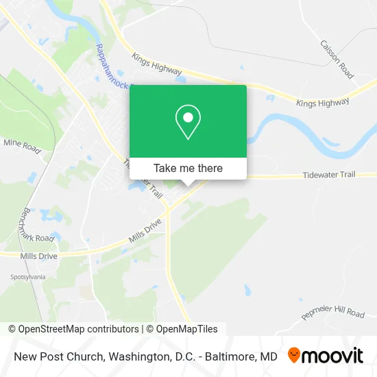 New Post Church map