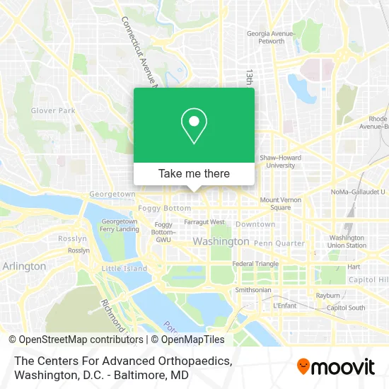 The Centers For Advanced Orthopaedics map