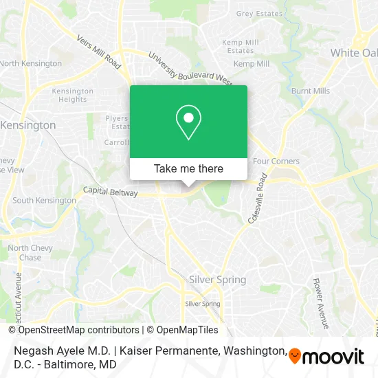 Negash Ayele M.D. | Kaiser Permanente map