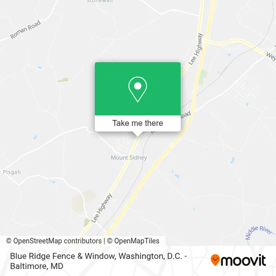 Blue Ridge Fence & Window map