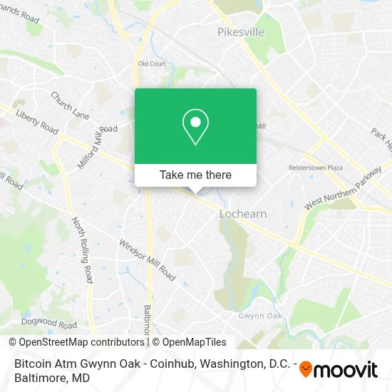 Bitcoin Atm Gwynn Oak - Coinhub map