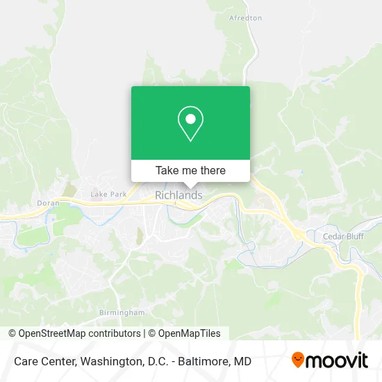 Care Center map