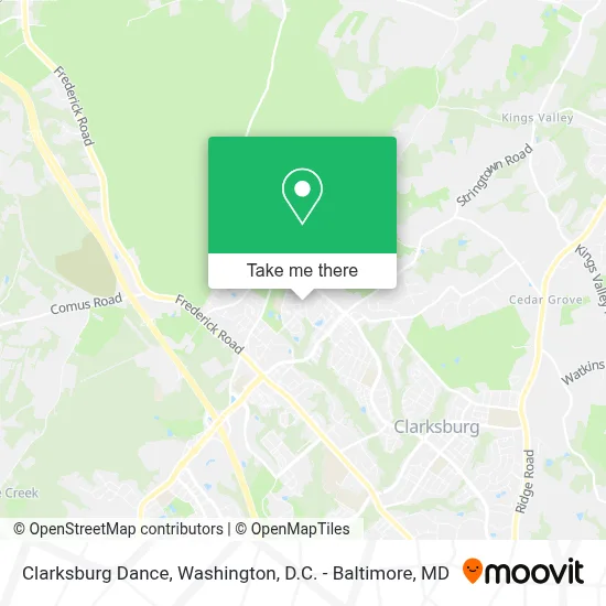 Clarksburg Dance map