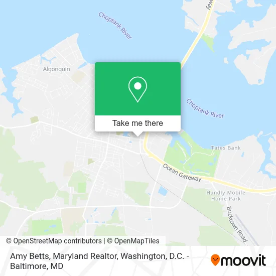 Amy Betts, Maryland Realtor map