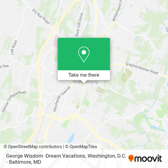 George Wisdom -Dream Vacations map