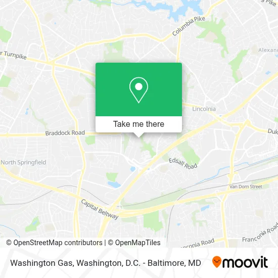 Washington Gas map
