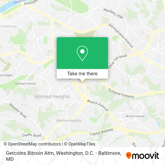 Getcoins Bitcoin Atm map