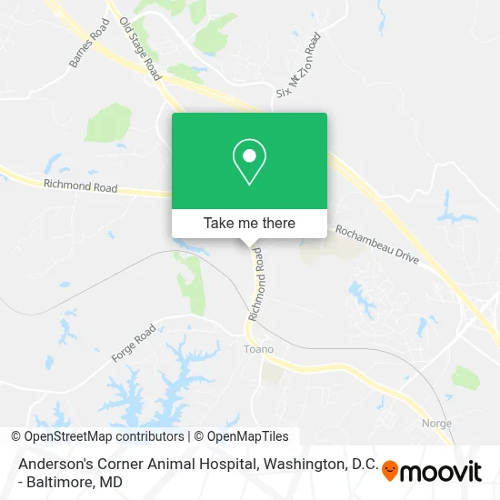 Anderson's Corner Animal Hospital map
