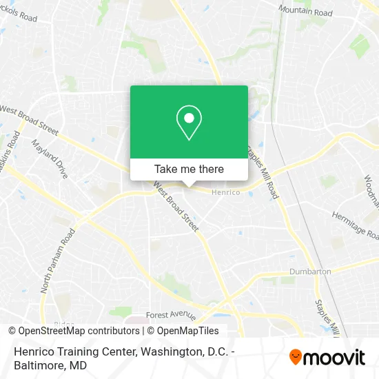 Henrico Training Center map