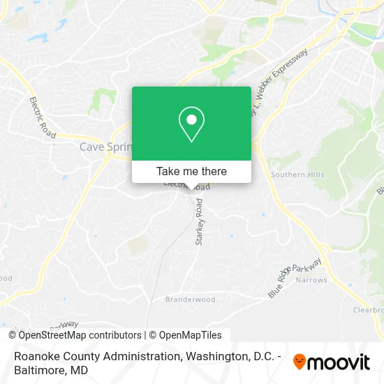 Roanoke County Administration map