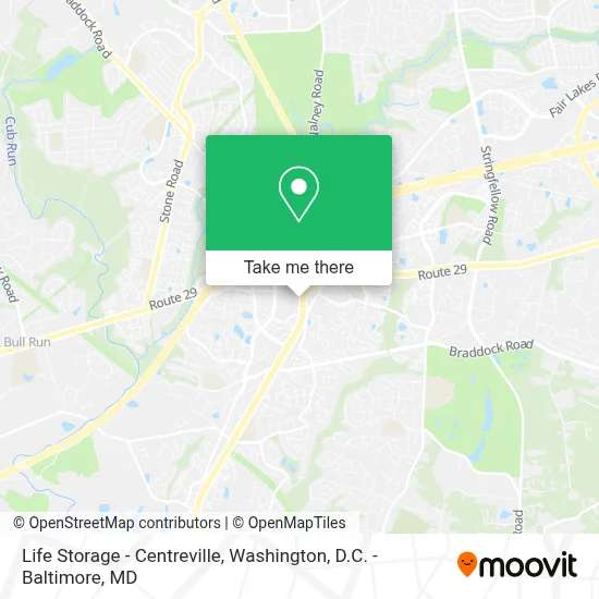 Life Storage - Centreville map
