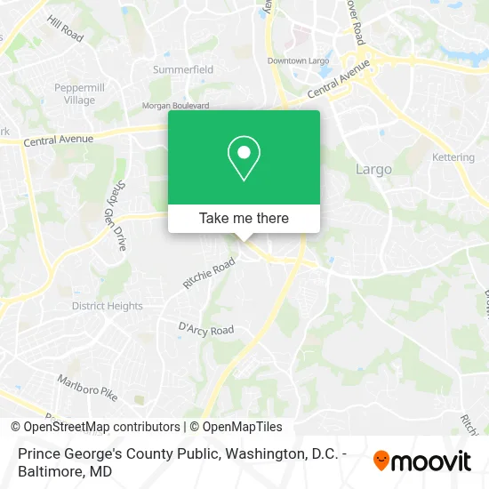 Prince George's County Public map