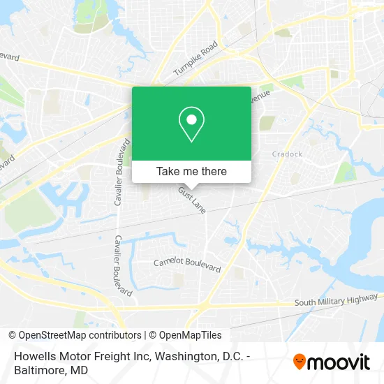 Howells Motor Freight Inc map