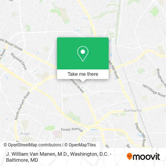 J. William Van Manen, M.D. map