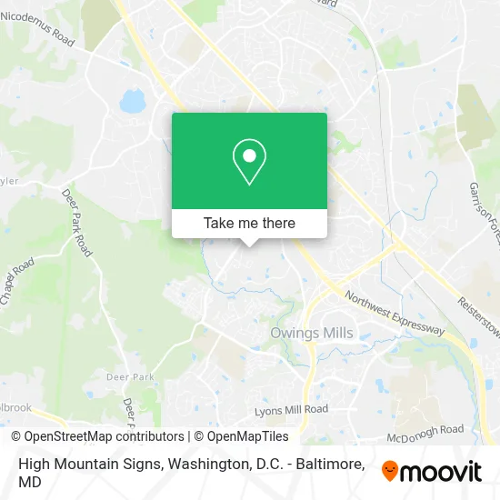 High Mountain Signs map