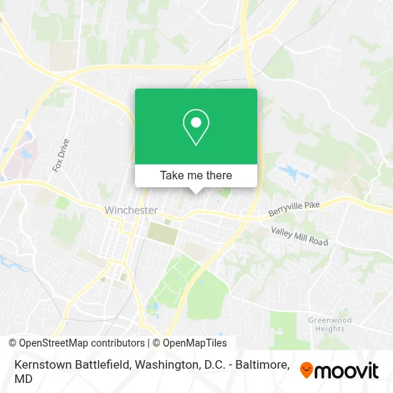 Kernstown Battlefield map