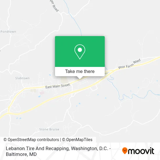 Lebanon Tire And Recapping map