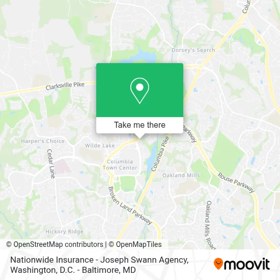 Nationwide Insurance - Joseph Swann Agency map