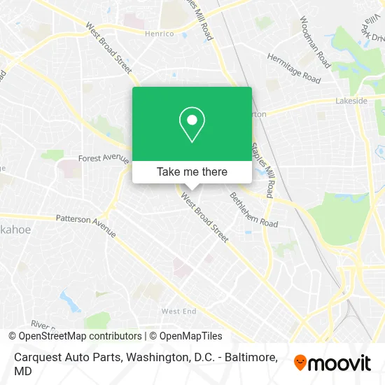 Carquest Auto Parts map