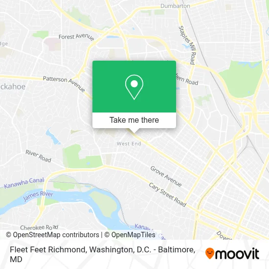 Fleet Feet Richmond map