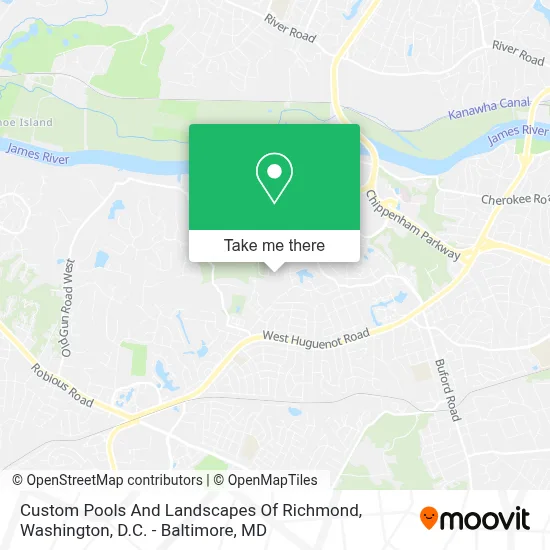 Custom Pools And Landscapes Of Richmond map