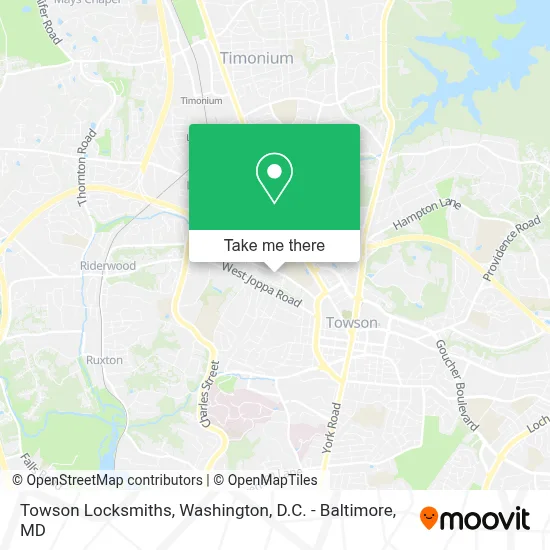 Towson Locksmiths map