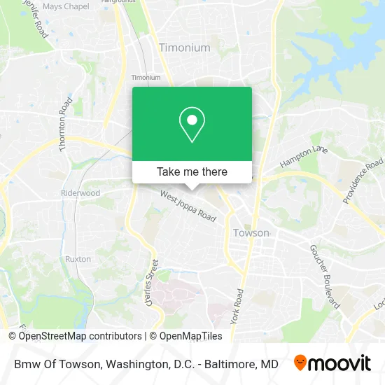 Bmw Of Towson map