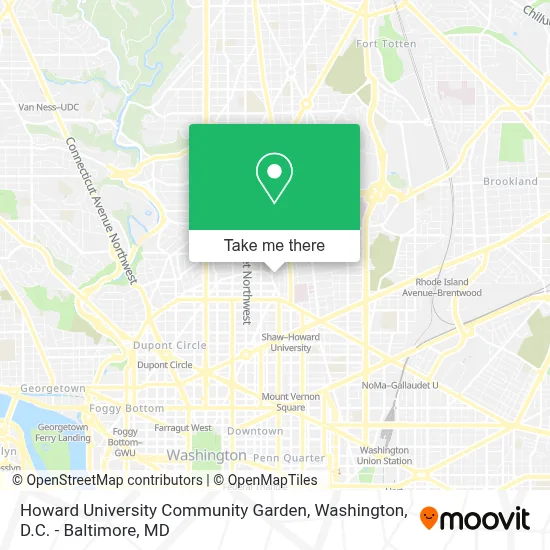 Howard University Community Garden map