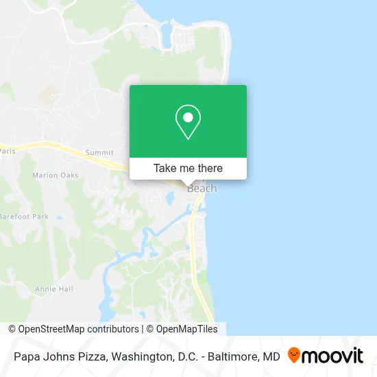Papa Johns Pizza map