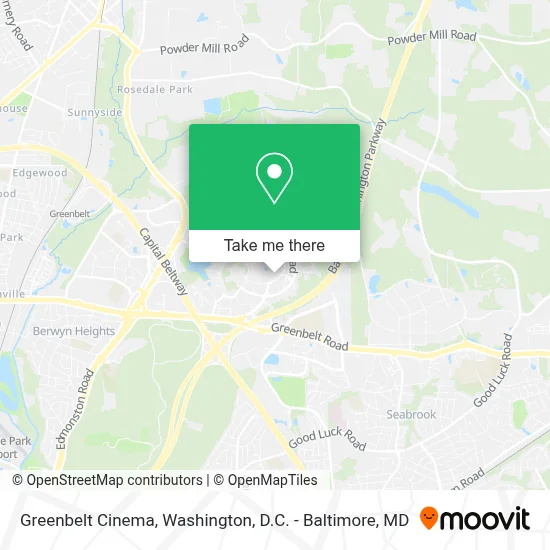 Greenbelt Cinema map