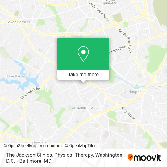 The Jackson Clinics, Physical Therapy map