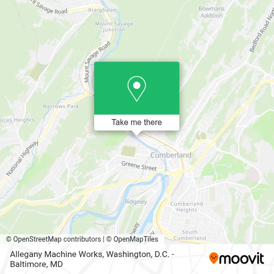 Allegany Machine Works map
