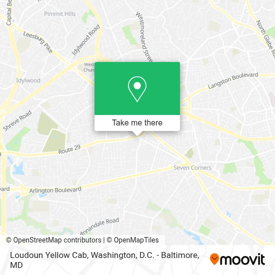 Loudoun Yellow Cab map