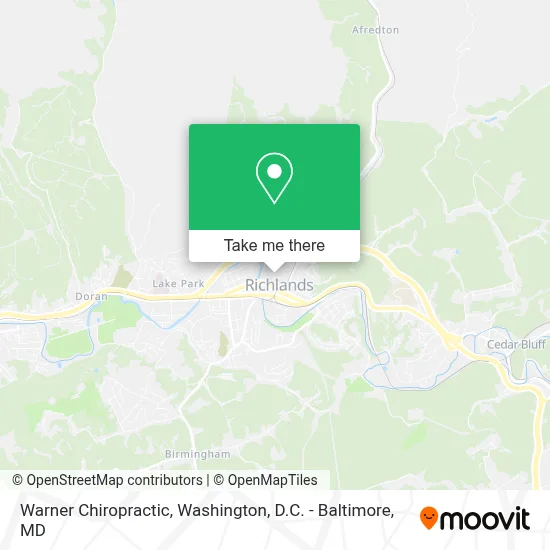 Warner Chiropractic map