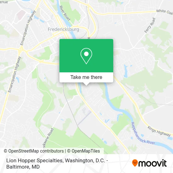 Lion Hopper Specialties map