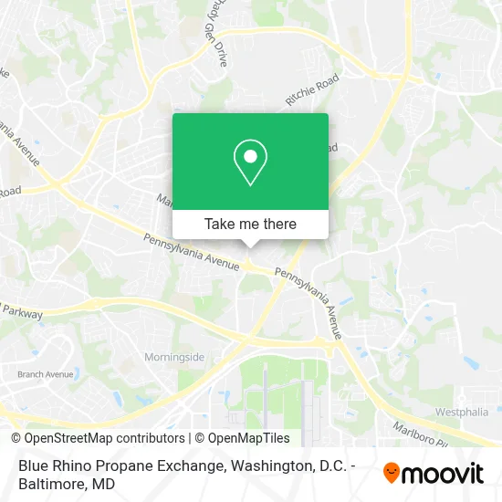 Blue Rhino Propane Exchange map