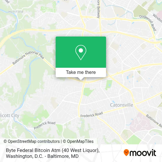 Byte Federal Bitcoin Atm (40 West Liquor) map