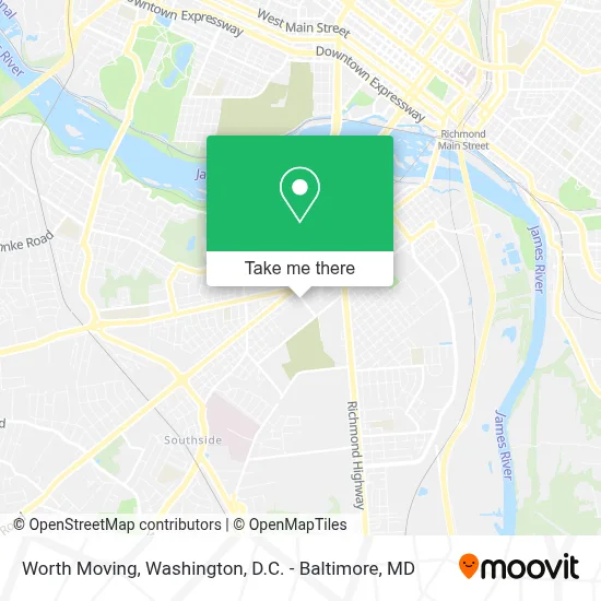 Worth Moving map