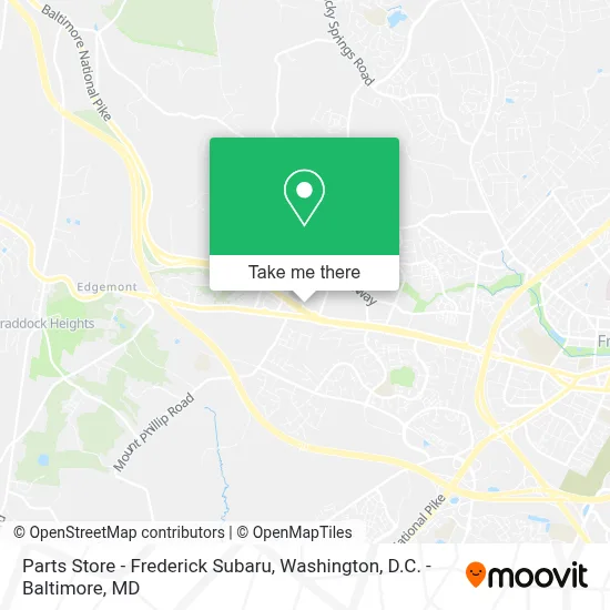 Parts Store - Frederick Subaru map