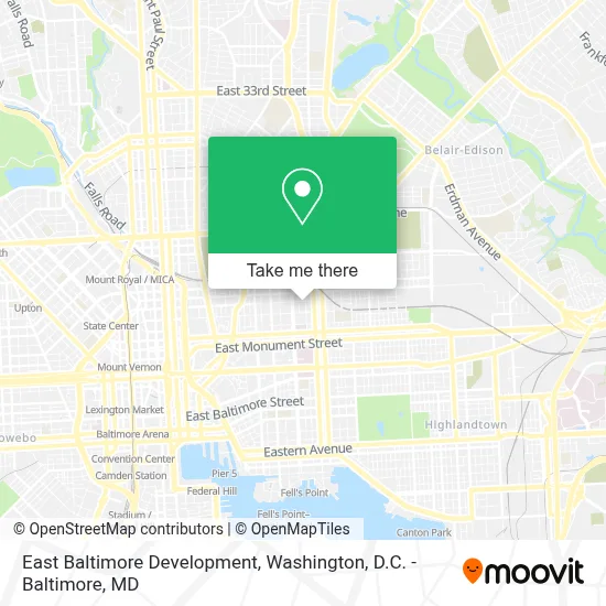 East Baltimore Development map